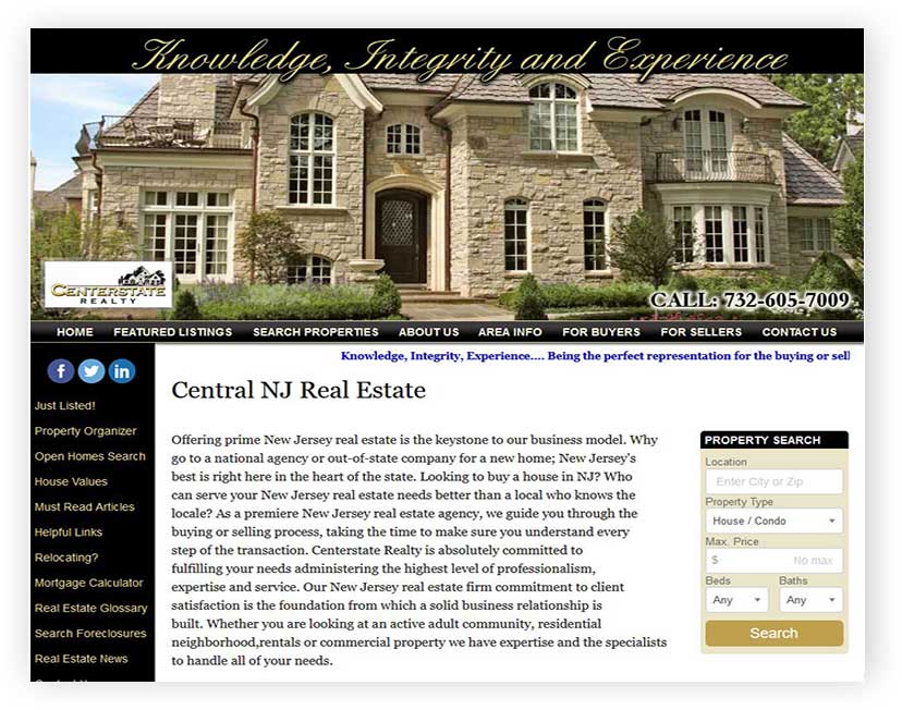 CenterState Realty Homepage